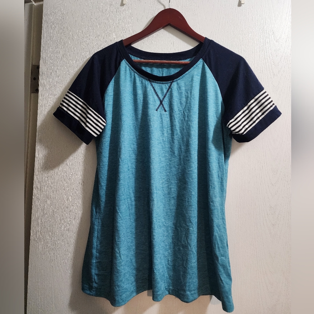Blue and Navy Raglan T-Shirt